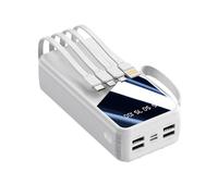 Power Bank,For Fast Charging PowerBank Large Capacity Built-In Four-Wire 30000 Mah Outdoor Long-Lasting Intelligent Digital Display Mobile PowerBank(30000mAh/A)