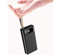 Power Bank，For Portable Charger Fast Charging 30000Mah External Battery Led Display And Led Lights And 3 Inputs 2 Outputs Compatible With Smartphones, Tablets And Other Usb Devices