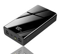 Power Bank For Portable Charger Fast Charging 40000Mah, 3 Input 4 Usb Output S Fast Charging Portable Phone Charger With Led Display, External Battery Pack For Smart Phones,Tablet And Mo