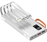 Power Bank,For Portable Charger Fast Charging Two-Way Pd66W Mobile, Thin, Fast Charging, Large Capacity 20,000 Mah, Suitable For Various Mobile Phone/Digital Charging Devices,White