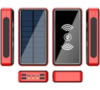 Power Bank,For Portable Charger Fast Charging/Wireless/The Portable External Battery Is Compatible With 99% Of The Usb Devices On The Market,Red,100000Mah