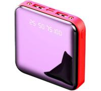 Power Bank，For Small Portable Charger Lightest 10000Mah Led Displayexternal Battery Ultra-Compact High-Speed Charging Technology For 99% Of Usb Devices,Red,20000Mah