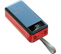 Power Bank,For Small Portable Charger PowerBank 60000Mah High Capacity Battery, Lcd Display 3 Input 4 Output Usb Fast Charging Portable Capacity Battery Pack (), Black, 50000Mah,Red,60000Mah