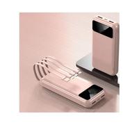 Power Bank,for Smartphones and More 66w Fast Charging with Built in Cable PowerBank 20000 Mah Large Capacity Two Way Fast Charging Pd20w Mobile PowerBank(20000mAh/Pink)