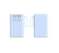 Power Bank,For Smartphones Fast Charging Support With Built In Cable Charging Treasure Portable Two Way Fast Charging Mobile Power Supply For Small Portable Battery Charger(20000mAh/Blue)
