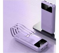 Power Bank，for Smartphones Tablets and More 66w Fast Charging with Built in Cable 20000 Mah Large Capacity Two Way Fast Charging Pd20w Mobile (30000mAh/Purple)