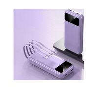Power Bank for Smartphones Tablets and More 66w Fast Charging with Built in Cable 20000 Mah Large Capacity Two Way Fast Charging Pd20w Mobile (30000mAh/Purple)