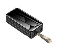 Power Bank,For Smartphones With A Large Capacity 60000 Mah PowerBank With Built In Cable And Fast Charging Portable Charger With Led Display Inputs(60000mAh/Black)