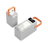 Power Bank， High Capacity for Outdoor Camping Portable Charger with 8 Output& 3 Input External Battery with LED Display for Phones,White,80000mAh