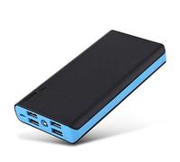 Power Bank Kit,20000mAh Ultra-Large Capacity 4 USB Output Fast Charge Mobile Power Bank Case DIY Kit for 18650 Battery Holder(Blue)