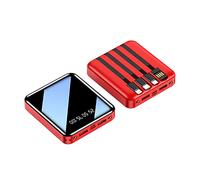 Power Bank Laptop Power Bank/Comes with cable power bank large capacity 20000mAh mobile power supply(10000mA/ red)