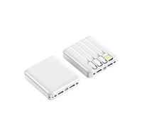 Power Bank Laptop Power Bank/Comes with cable power bank large capacity 20000mAh mobile power supply(20000mA/White)
