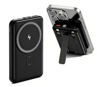 Power Bank, Magnetic Wireless 10000mAh Fast Charging Portable Charger with Stand, 3 Outputs USB C in/Out PD 22.5W Battery Pack for iPhone 12 13 14 15 16 Samsung Android and More