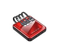 Power Bank Mini Fast Charge Comes With Line Sharing 20000 MAh Light And Portable Large-capacity (Color : Red, Size : 20000mAh)