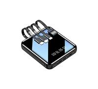 Power Bank Mini Fast Charge Comes With Line Sharing 20000 MAh Light And Portable Large-capacity (Color : Black, Size : 20000mAh)