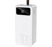 Power Bank，Mobile Cell Phone Portable 100000Mah Charger Phone Battery High Capacity Usb Portable Charger s,White