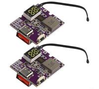 Power Bank Module 2pcs 22 5W with Digital Display and Fast Charging Support for 3 7V Batteries (A+C Digital display)