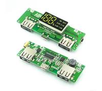 Power Bank Module With Led Digital Display And Dual Usb Output For Portable Charging Devices Made From Robust Abs Material With Smart Management System For Home And Outdoor Use In Black Color(2A 1A)