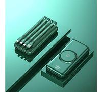 Power Bank, New Wireless/With Cable 20000 Mah Large Capacity/Mini Small Slim Phone Battery Charger,Green