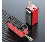 Power Bank Outdoor Large Capacity Power Bank/80000Mah Comes With Four-Wire Mobile Power/Usb Portable Charger Power Banks/Usb C Power Bank,White