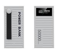 Power Bank, PD66W Fast Charging Portable Charger with 4 Output, 50000Mah High Capacity, External Battery with LED Display for Phones s,Grey,20000mAh