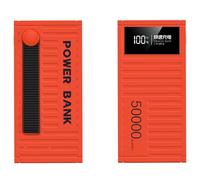 Power Bank， PD66W Fast Charging Portable Charger with 4 Output, 50000Mah High Capacity, External Battery with LED Display for Phones,Orange,30000mAh