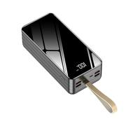 Power Bank Portable 50000-800000ah Usb Charger Built-In Charging Cables Charge 5 Devices At The Same Time Fast Charge Large Capacity Battery Pack(50000mAh/black)