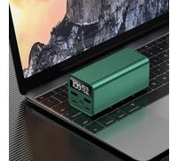 Power Bank,Portable Charger, 100W 20000Mah LED Display 2 USB Ports, 2 USB C Input/Output Fast Charging Battery Pack, Phone Charger,Green