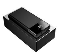 Power Bank Portable Charger, 2.1A Fast Charge 80000Mah Dual USB Output LED Display, Quick Charging Battery Pack,Black