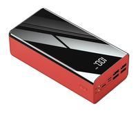 Power Bank，Portable Charger 40000-100000Mah High Capacity Battery Pack Support Quick Charge with Display Can Charge 4 Devices at the Same Time for Smartphones, Game Consoles(Red,400