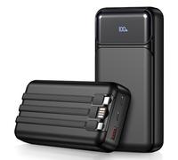 Power-Bank-Portable-Charger 49800mAh Portable Phone Charger Power Bank with 3 Built-in Cable(USB-C, iOS, USB-A), 22.5W Fast Charging LED Display External Battery Pack for iPhone Android Samsung, etc