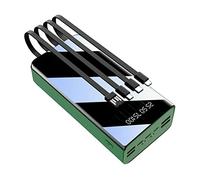 Power Bank Portable Charger 50000 Mah Huge Capacity Battery Pack, Built-In Charging Cables, Can Charge 7 Devices at The Same Time,Green