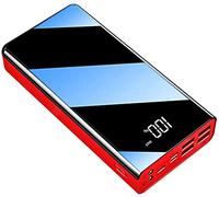 Power Bank Portable Charger 60000Mah Power Bank External Battery, High Capacity Portable Battery Pack Lcd Display 3 Usb Input + 4 Usb Output (4 Parts), Black, 60000 Mah,Red,60000Mah