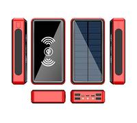 Power Bank，Portable Charger Fast Charging External Battery PackWireless/Solar/Large Capacity 30000Mah/Solar Rechargeable/Mobile Cell Phone Portabl