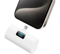 Power Bank Portable Charger for iPhone, Upgraded 5200mAh PD USB C Fast Charging Battery Pack, Ultra-Compact Powerbank Compatible with iPhone 17/16/15 Series, Samsung S25/24 Series, Huawei etc-White