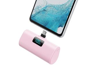 Power Bank Portable Charger for iPhone, Upgraded 5200mAh PD USB C Fast Charging Battery Pack, Ultra-Compact Powerbank Compatible with iPhone 17/16/15 Series, Samsung S25/24 Series, Huawei etc-Pink