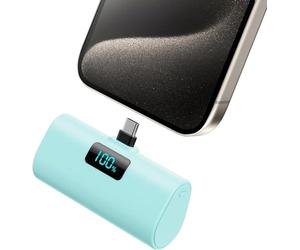 Power Bank Portable Charger for iPhone, Upgraded 5200mAh PD USB C Fast Charging Battery Pack, Ultra-Compact Powerbank Compatible with iPhone 17/16/15 Series, Samsung S25/24 Series, Huawei etc-Green