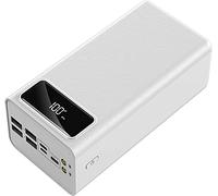 Power Bank Portable Charger Large Capacity, Slim Compact Portable Charger With 4 Outputs And 3 Inputs (Usb C And Micro And), 2 Led Lights Portable Battery Wit