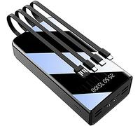 Power Bank Portable Charger Portable Charger 50000 Mah Huge Capacity Battery Pack, Built-In Charging Cables, Can Charge 7 Devices At The Same Time, Compatible 99% Of Usb Devices,Black