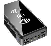 Power Bank， Portable Charger Solar 100000Mah/Solar Powered/Solar Rechargeable/Mobile Cell Phone Portable s,Black