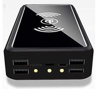 Power Bank,Portable Charger Solar 100000Mah, Wireless Portable Solar Charger Fast Charging 18W Usb-C 5V 4-Usb With Led Flashlight Compatible