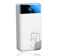 Power Bank Portable Charger Usb C, 50000Mah Fast Charging, External Battery Pack With 3 Output & 3 Input & Lcd Display & Led Flashlight, Powerbank