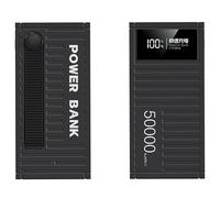 Power Bank Power Bank/66W super fast charging 100000 mAh digital display container power bank 1w20,000 outdoor large capacity mobile power supply(100000mAh/black)