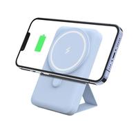 Power Bank Power Bank/Bracket magnetic power bank three-in-one watch earphones wireless charging mobile power supply PD two-way fast charging(10000mAh/blue)