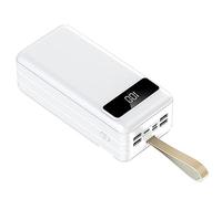 Power Bank,PowerBank 100000Mah, High Capacity Portable Charger USB C Fast Charging 4 Ports External Battery Pack with LED Digital Display Flashlight Compatible for for And More,White