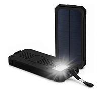 Power Bank,PowerBank,20000mAh Waterproof Mobile Charger with Camping Light External Battery Outdoor Activities,Black