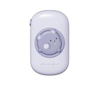 Power Bank,PowerBank Comes With Line Cute Mini Fast Charging Magnetic Suction Wireless Charging Portable Shared Mobile Battery (Color : Purple)