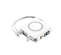 Power Bank,PowerBank/Comes with magnetic wireless fast charging five-in-one large-capacity 22.5W mobile power supply with plug(7000mAh/black)