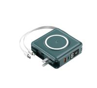 Power Bank,PowerBank/Comes with magnetic wireless fast charging five-in-one large-capacity 22.5W mobile power supply with plug(7000mAh/black)