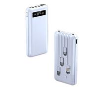 Power Bank，PowerBank， Fast Charge Comes With Line 20000 MAh Light And Portable Large-capacity (Color : White, Size : 6000mAh)